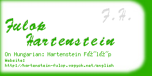 fulop hartenstein business card